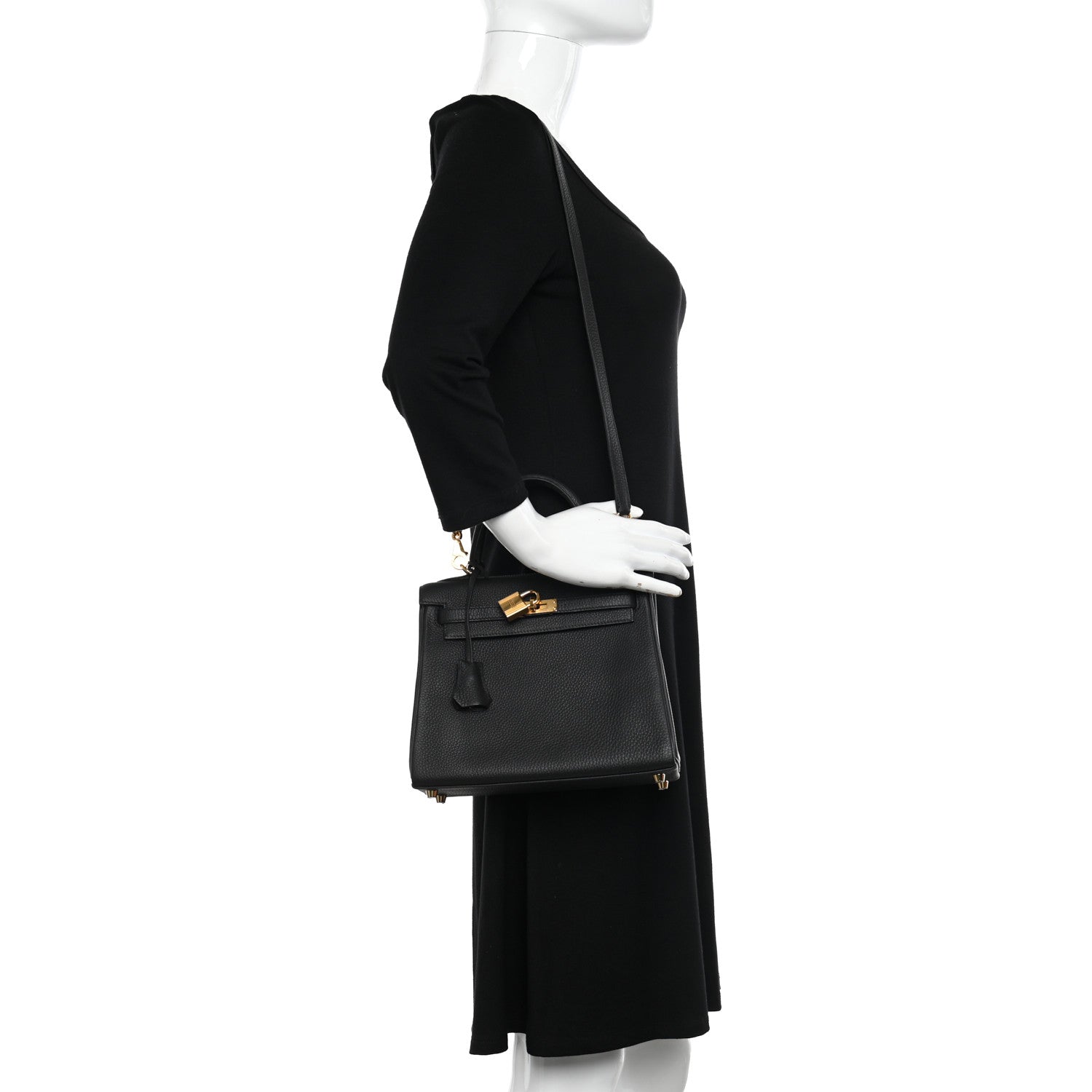 Hermes Togo Kelly Retourne 25 Black 2 of 13