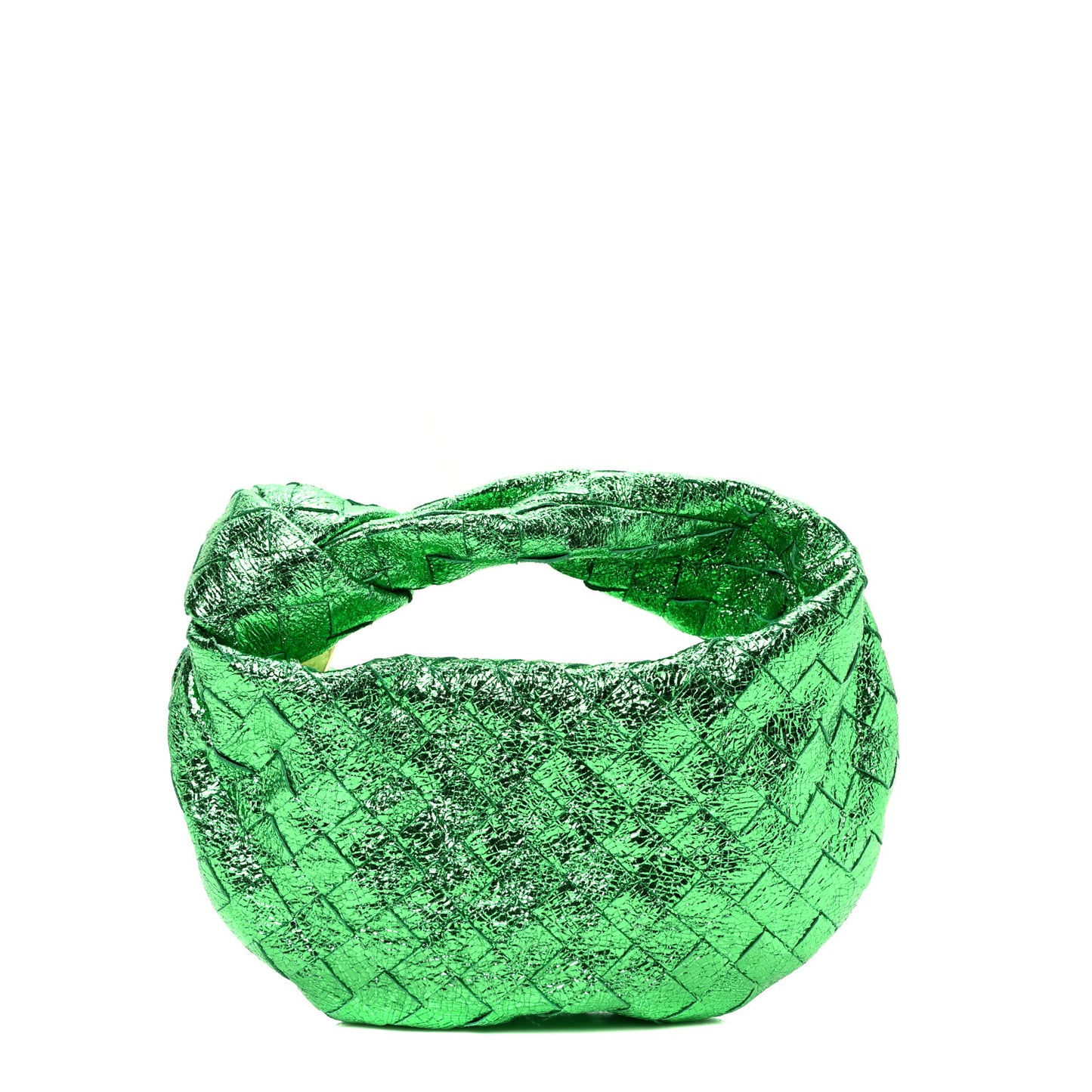 Metallic Nappa Intrecciato Mini Jodie Parakeet
