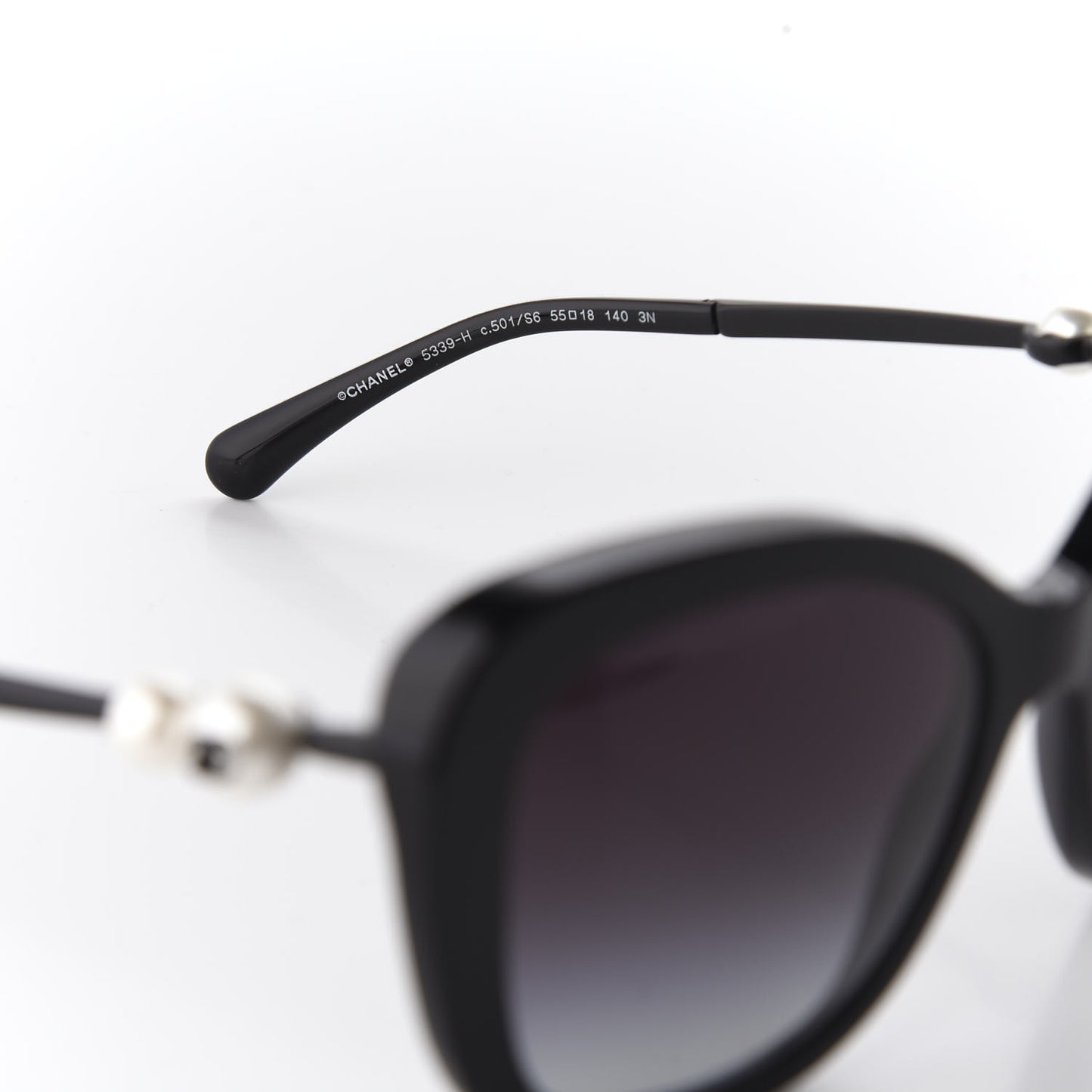 Acetate Butterfly Winter Pearl Sunglasses 5339-H Black