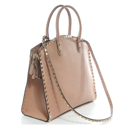 Valentino Garavani Vitello Rockstud Dome Shopper Soft Noisette 3 of 8