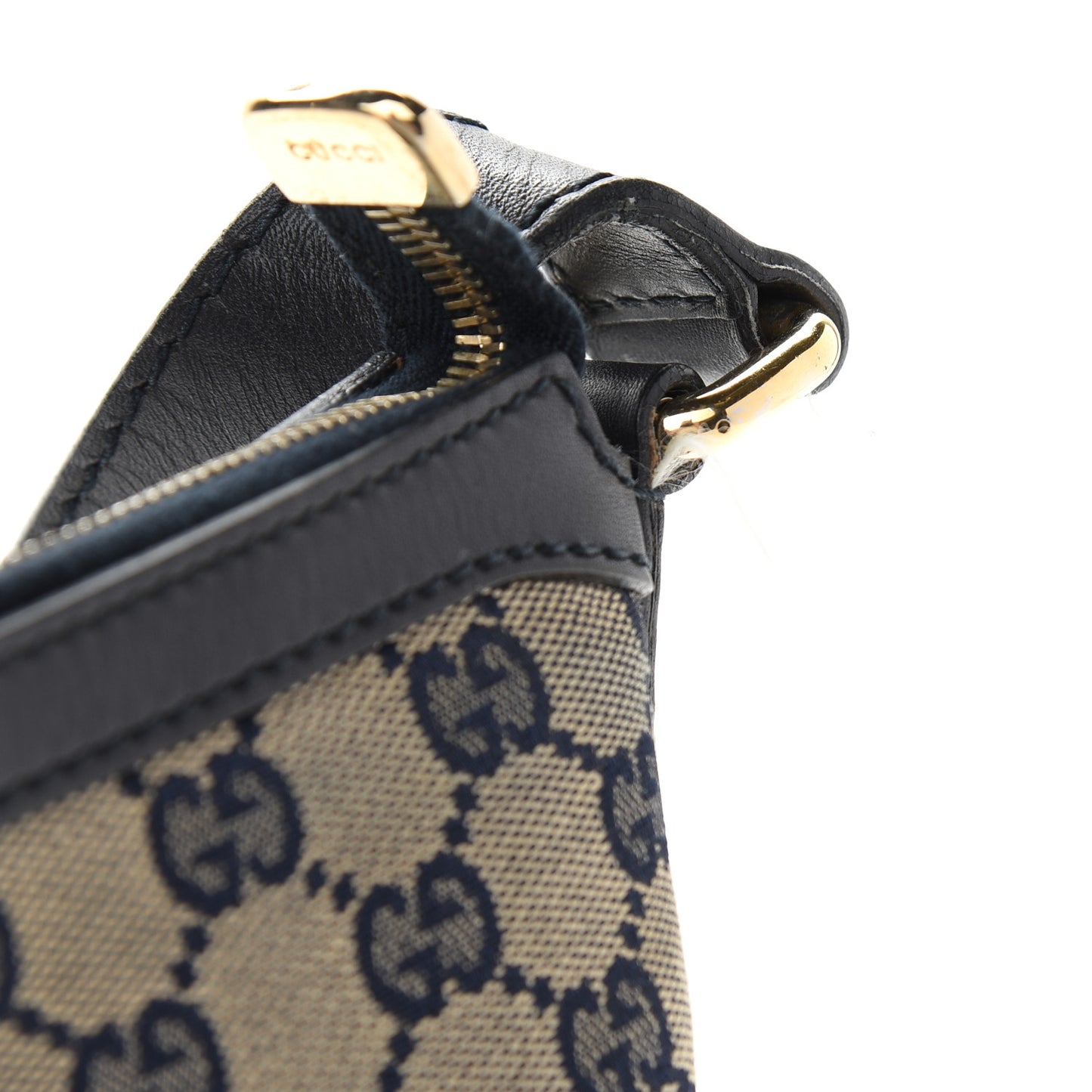 Monogram Vintage Web Medium Half Moon Hobo Navy