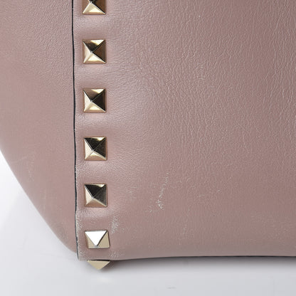 Valentino Garavani Vitello Small Rockstud Double Handle Tote Poudre 13 of 26