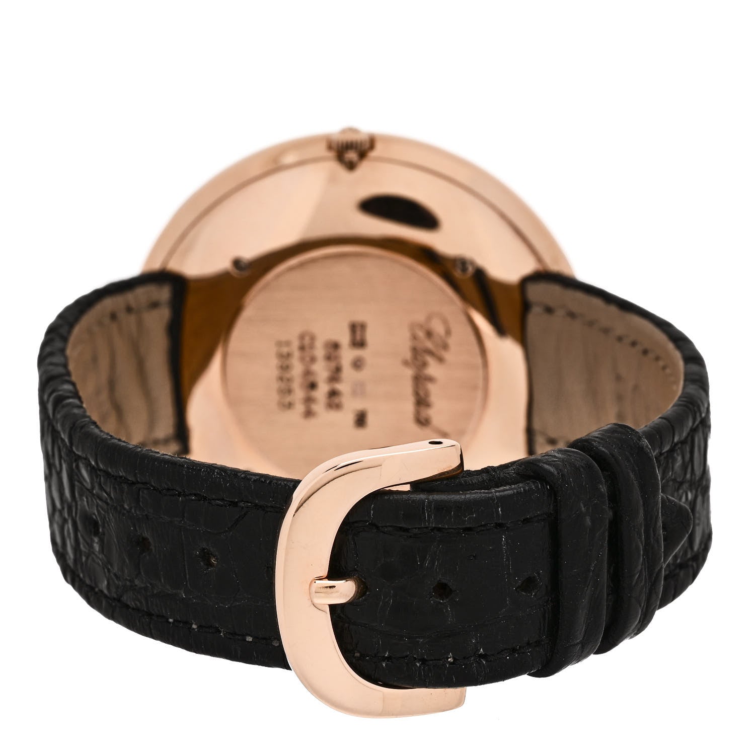 Chopard 18K Rose Gold Alligator 40mm Chopardissimo Quartz Watch 3 of 5