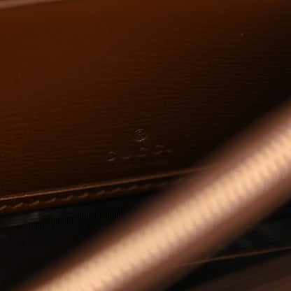 Gucci GG Supreme Monogram Azalea Calfskin Web Jackie 1961 Chain Wallet Beige Ebony Brown Sugar 7 of 8