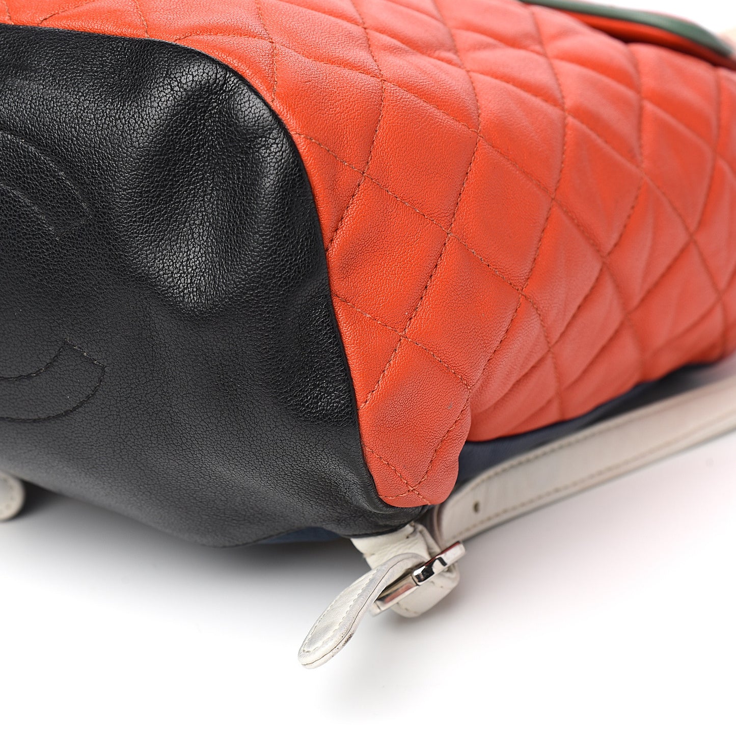 Lambskin Quilted Small Cuba Urban Spirit Backpack Orange
