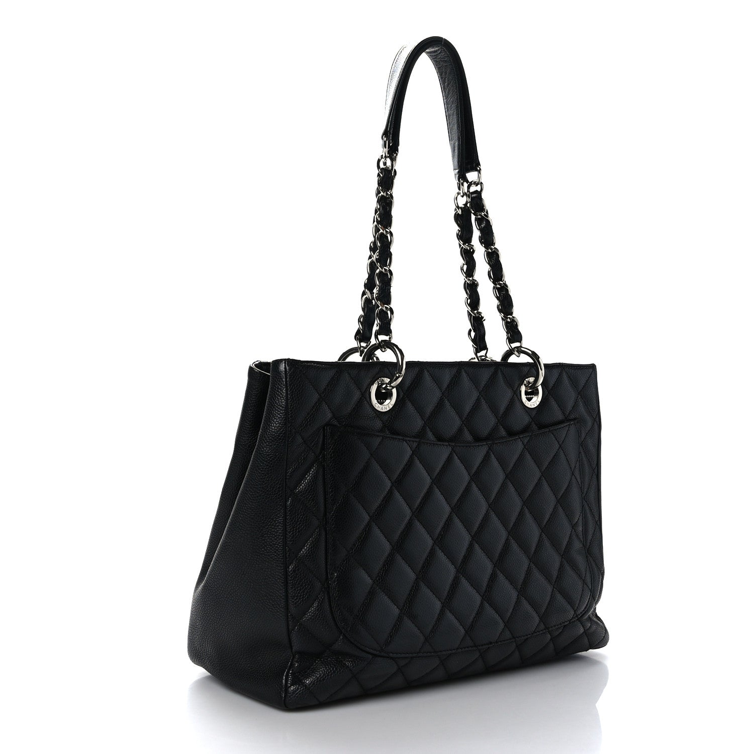 Chanel Caviar Quilted Grand Shopping Tote GST Black 3 of 11