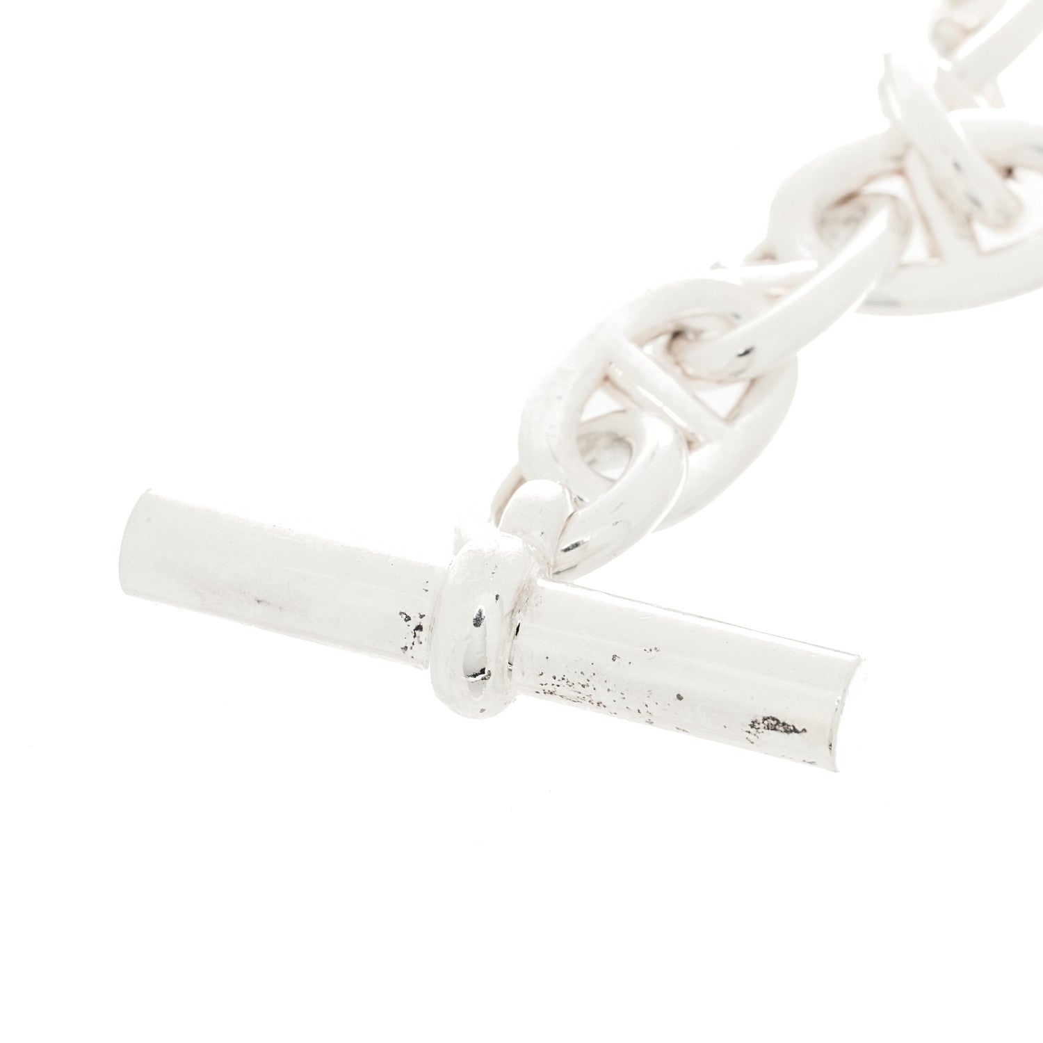 Hermes Sterling Silver TGM Chaine d'Ancre Bracelet 3 of 4