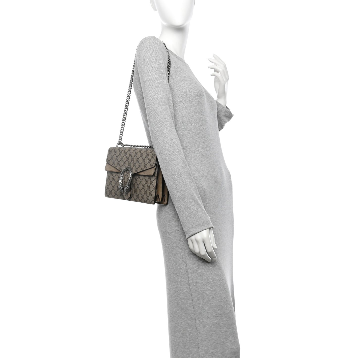 GG Supreme Monogram Small Dionysus Shoulder Bag Taupe