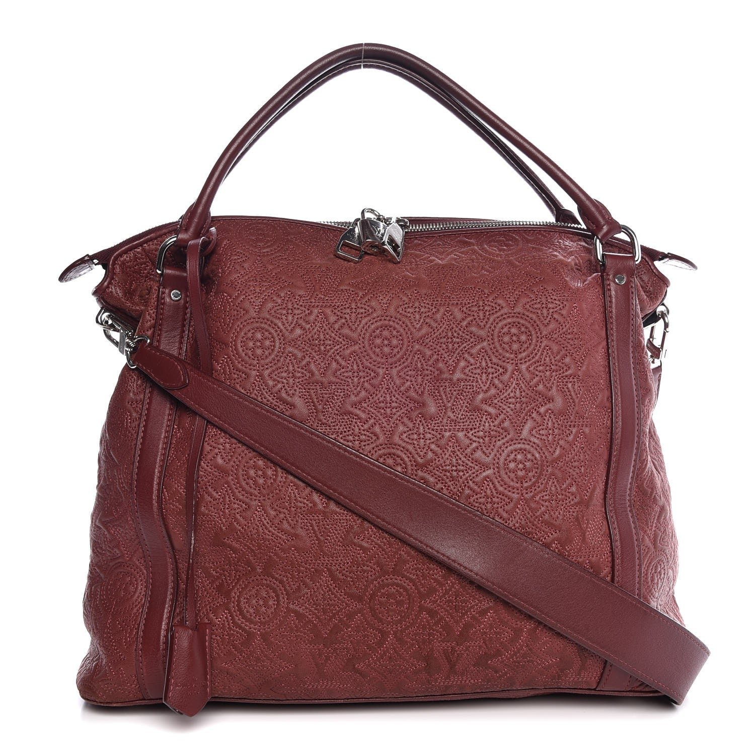 Louis Vuitton Monogram Lambskin Antheia Ixia MM Fuchsia 1 of 15