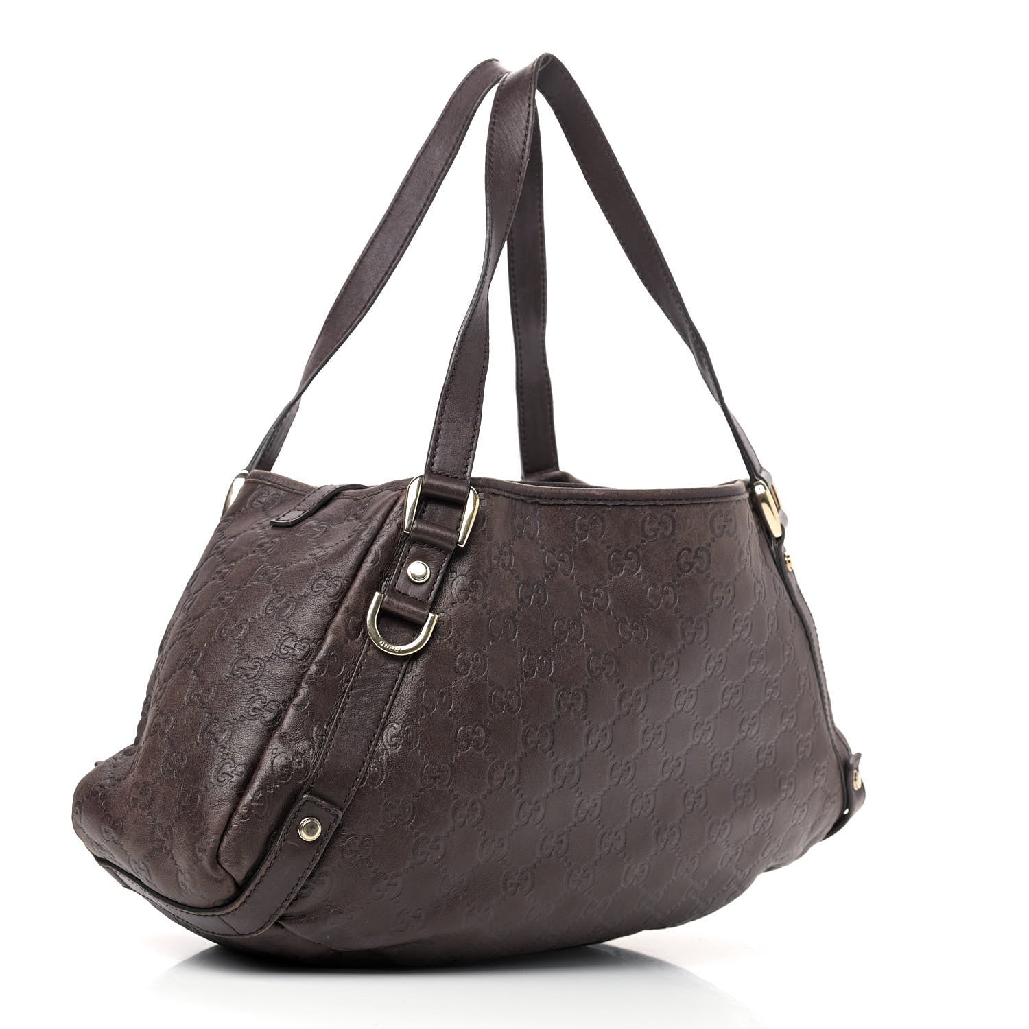 Gucci Guccissima Medium Abbey Shoulder Bag Chocolate 4 of 12