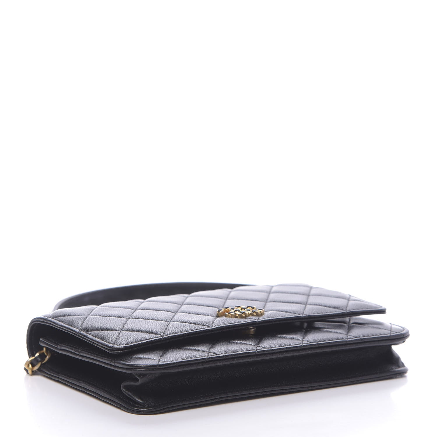 Chanel Lambskin Quilted Infinity Wallet On Chain WOC Black 4 of 12