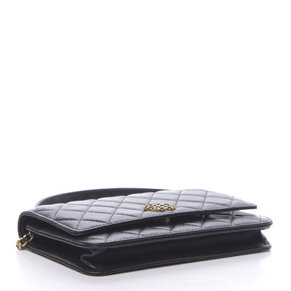 Chanel Lambskin Quilted Infinity Wallet On Chain WOC Black 4 of 12