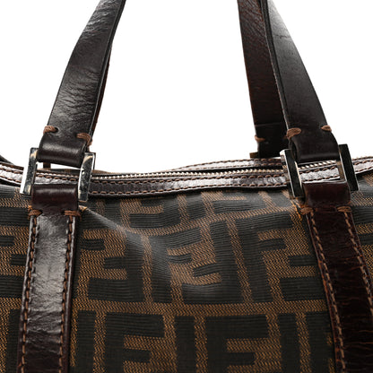 Fendi Zucca Mini Boston Satchel Tobacco 7 of 9
