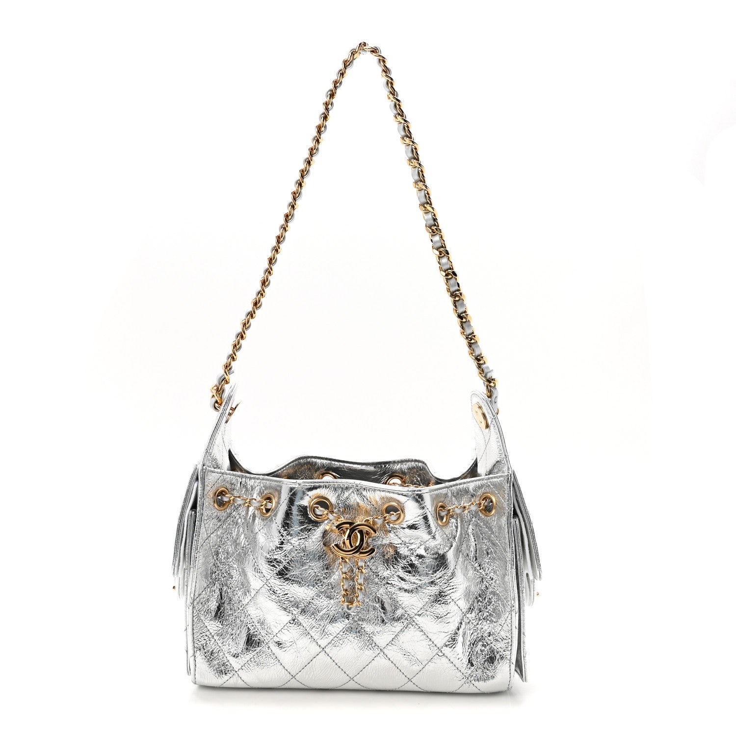 Chanel Metallic Aged Calfskin Quilted Mini Chanel 25 Handbag
