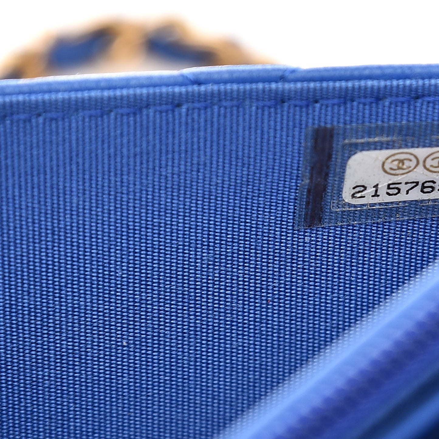 Lambskin Quilted Boy Wallet On Chain WOC Blue