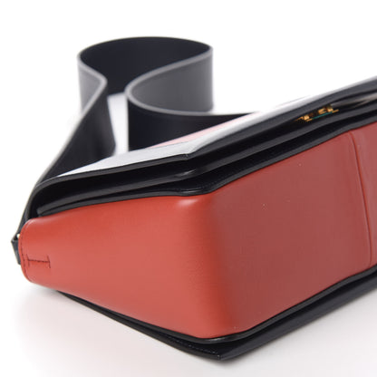 Celine Shiny Smooth Calfskin Medium Frame Shoulder Bag Dark Navy Claycourt 6 of 9