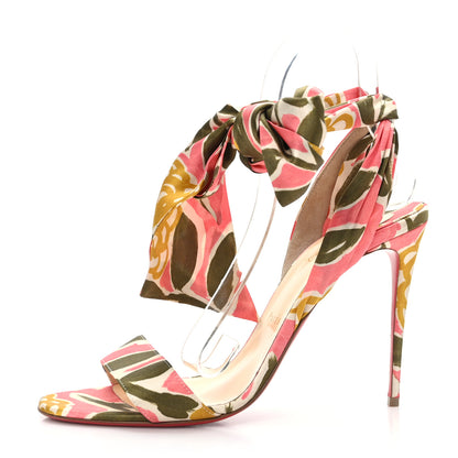 Christian Louboutin Crepe Satin Raoul Du Desert 100 Sandal 40.5 Jupon 1 of 8