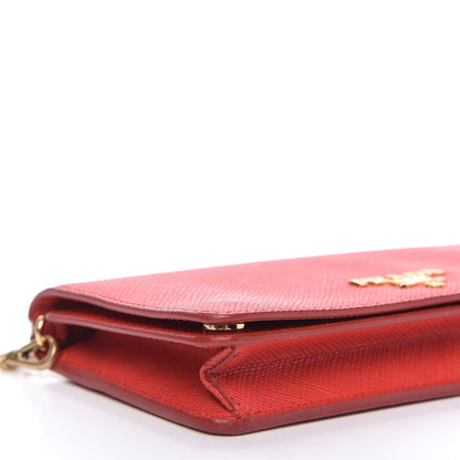 Prada Saffiano Cuir Chain Wallet Lacca 6 of 15