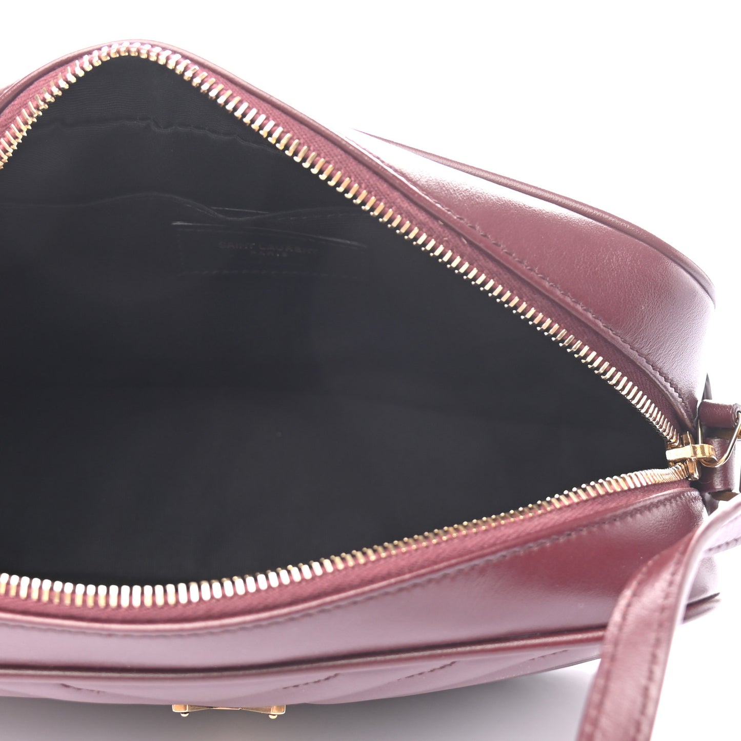 Calfskin Matelasse Monogram Lou Camera Bag Dark Legion Red
