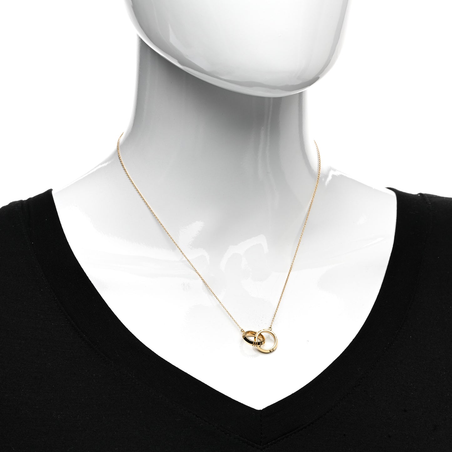 18K Yellow Gold Interlocking Atlas Open Pendant Necklace