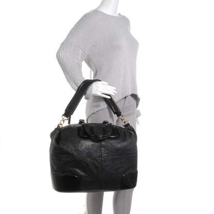 Givenchy Calfskin Python Trim Large Nightingale Black 2 of 8