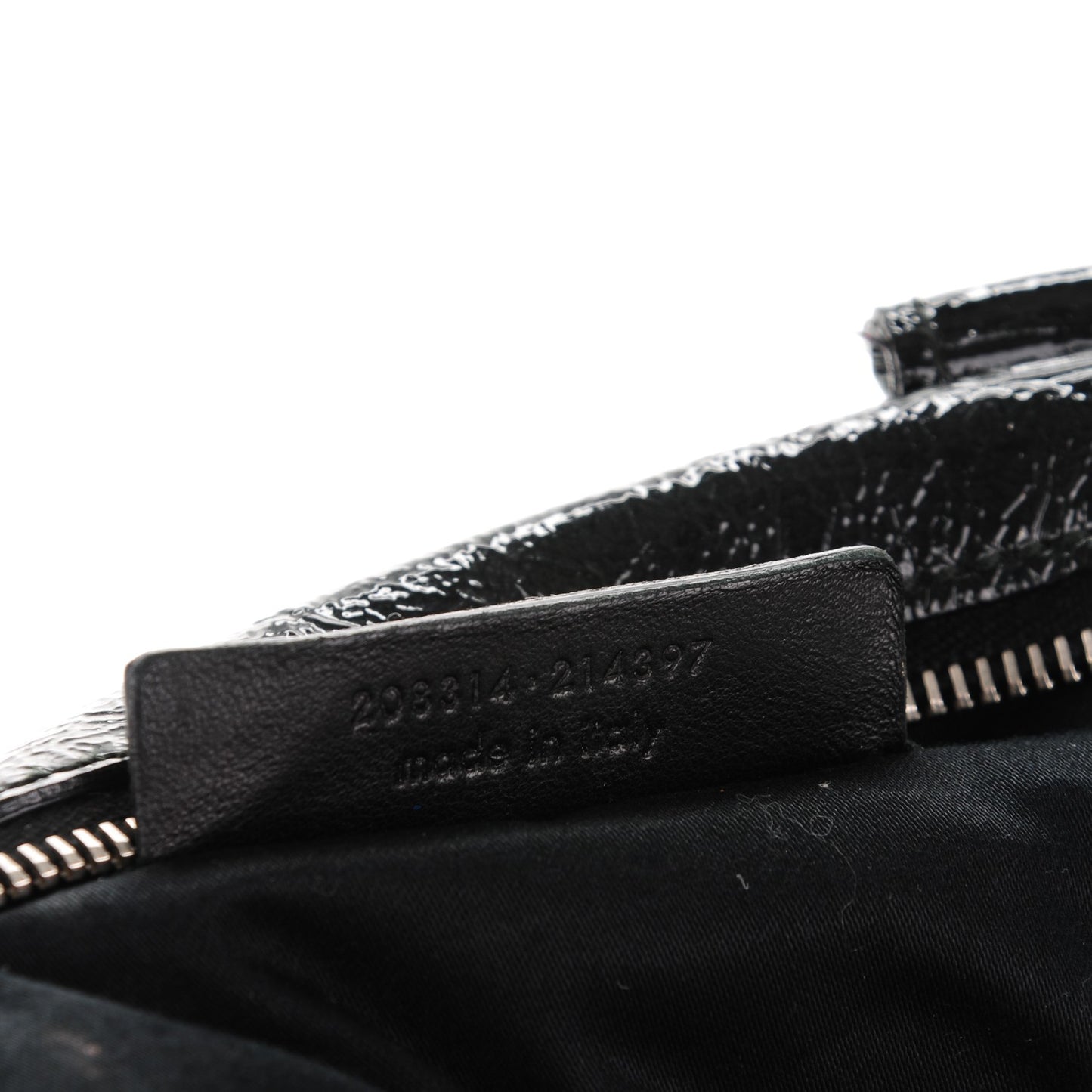 Textured Patent Medium Easy Sac Black