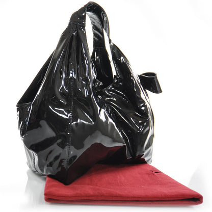 Valentino Garavani Patent Lacca Nuage Hobo Black 3 of 8