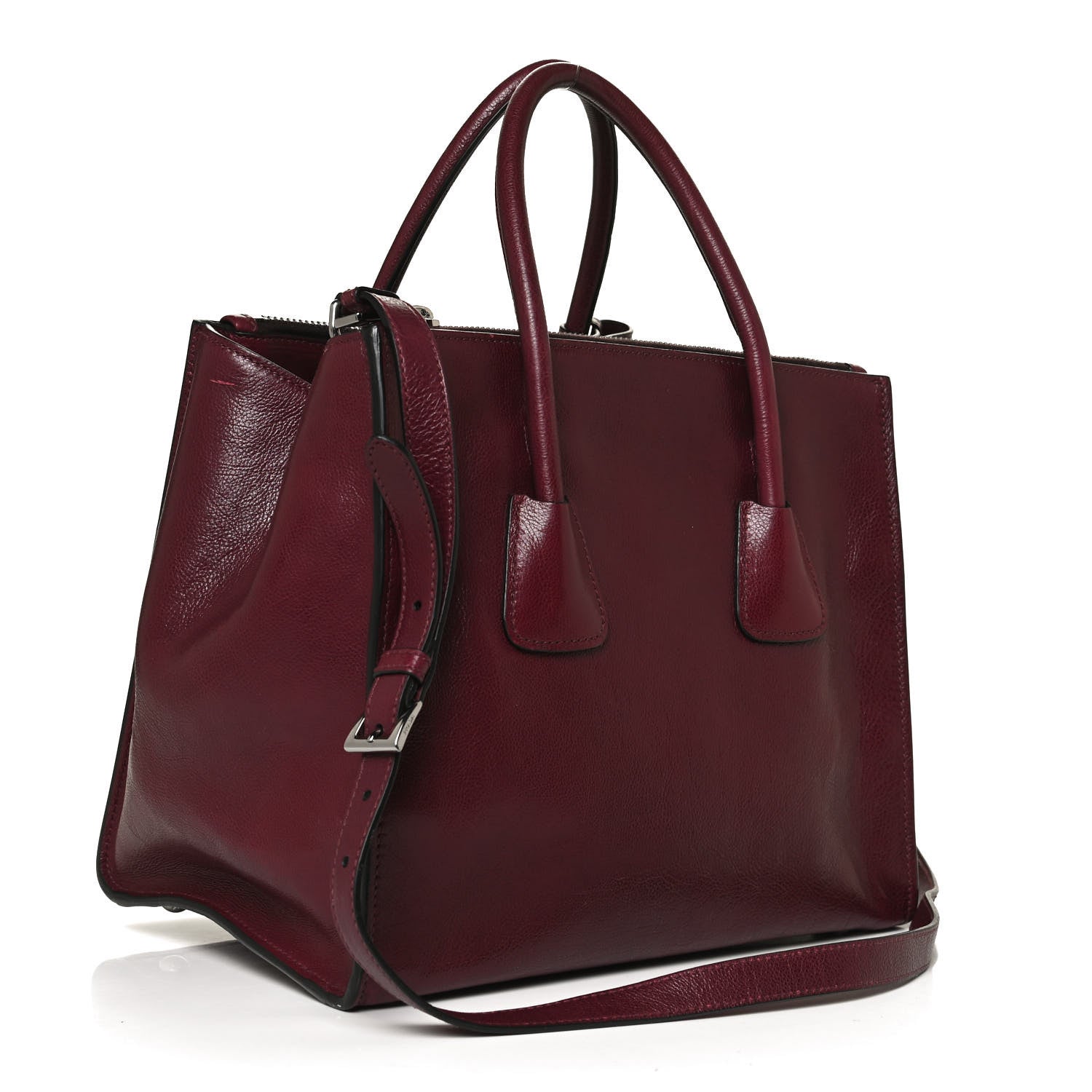 Prada Glace Calf Twin Pocket Tote Ametista 4 of 24