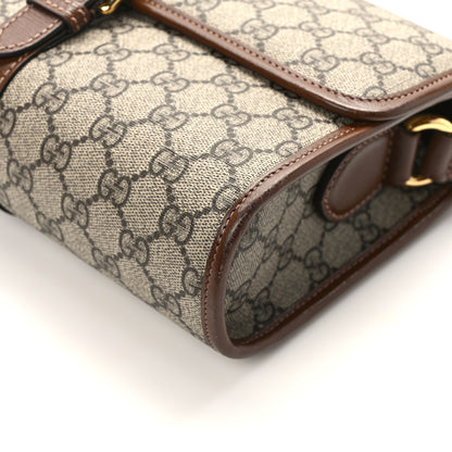 Gucci GG Supreme Monogram Azalea Calfskin Retro Interlocking G Messenger Beige Ebony Brown Sugar 11 of 12
