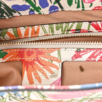 Gucci X KEN SCOTT New Shangai Calfskin Jardin D'Avril Floral Print Small Jackie 1961 Hobo Ivory Pink 6 of 8