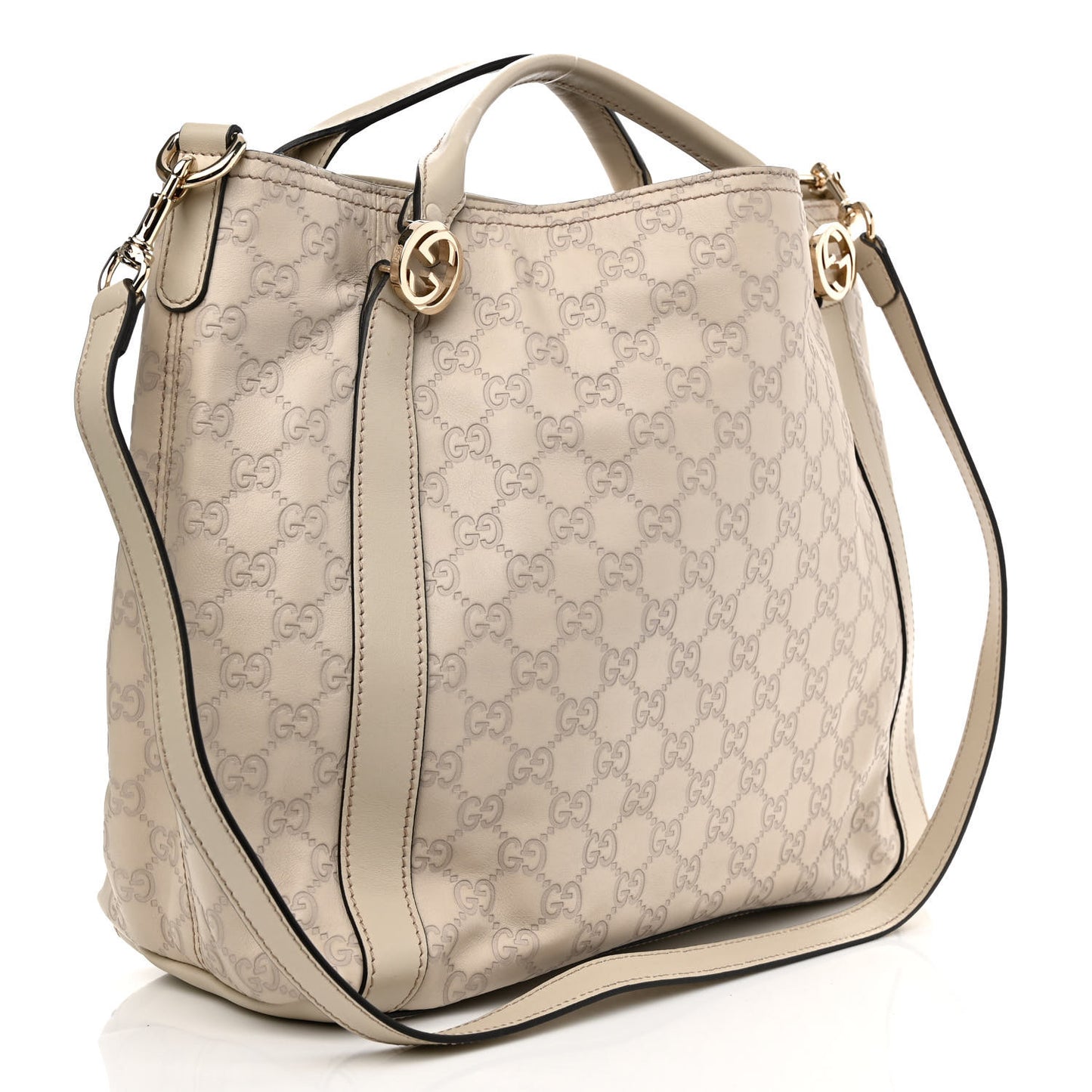 Guccissima Medium Miss GG Top Handle Bag Off White