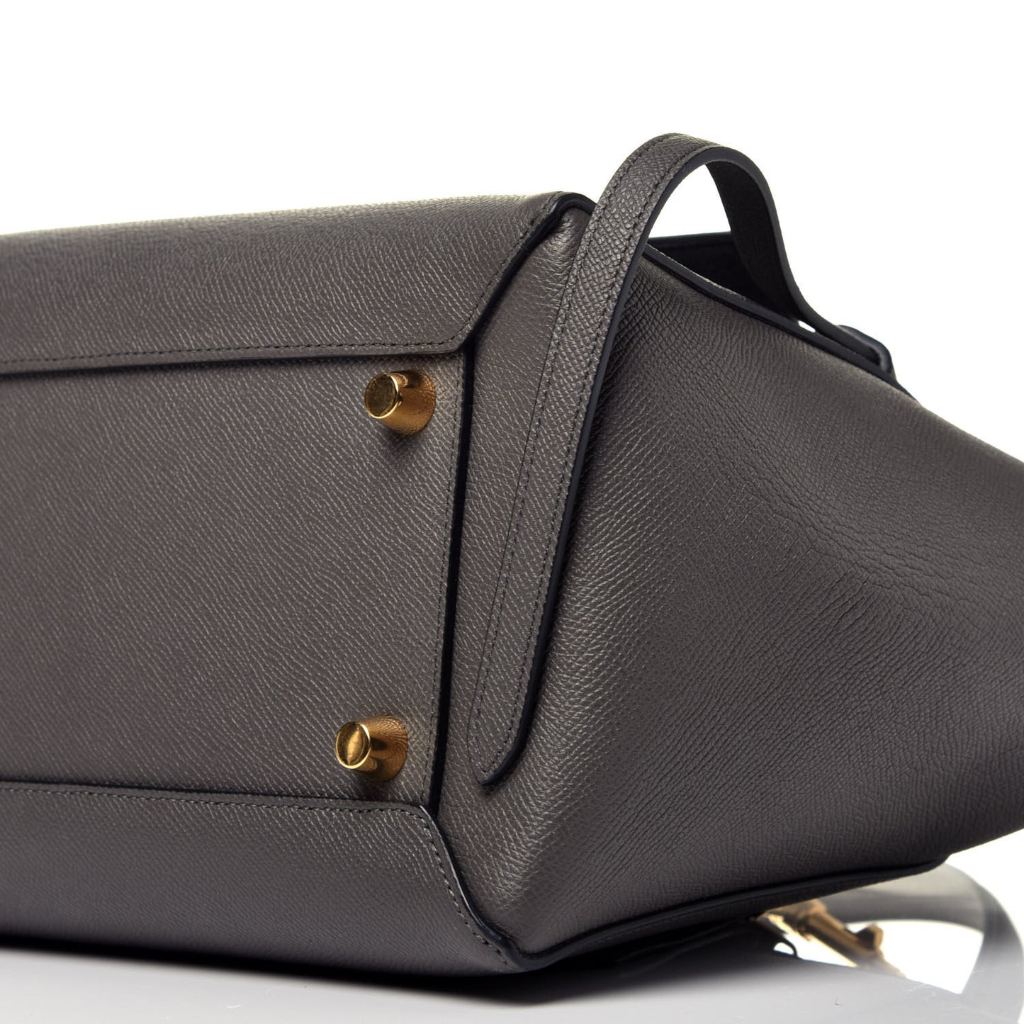 Grained Calfskin Mini Belt Bag Grey