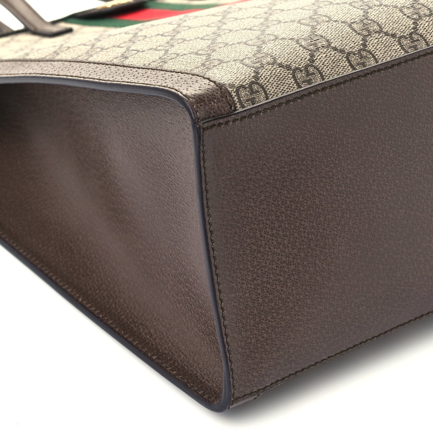 Gucci GG Supreme Monogram Web Ophidia Vertical Tote Brown 10 of 11