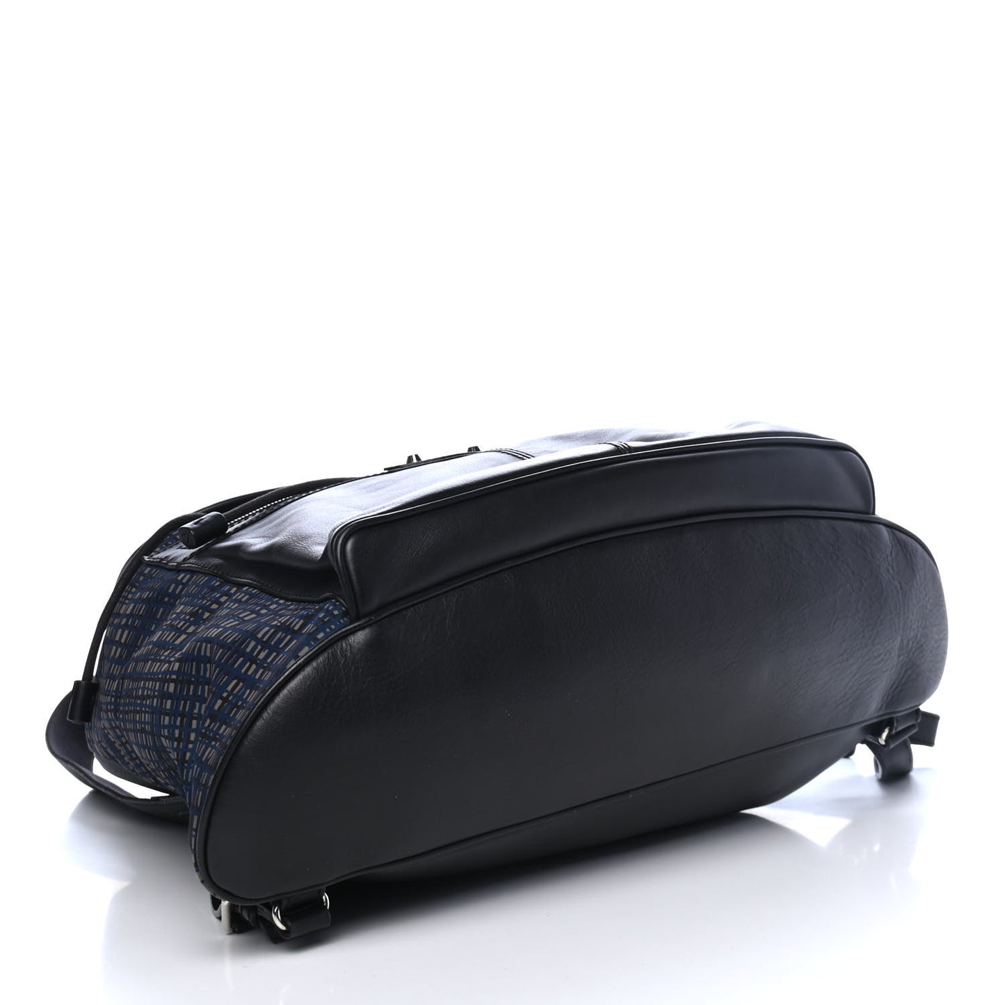 Nylon Calfskin Classic Silver Hardware S Traveler Backpack Dark Night