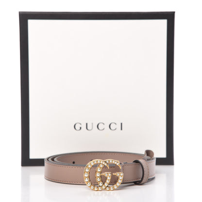 Gucci Calfskin Pearl Double G 20mm Belt 95 38 Porcelain Rose 7 of 7