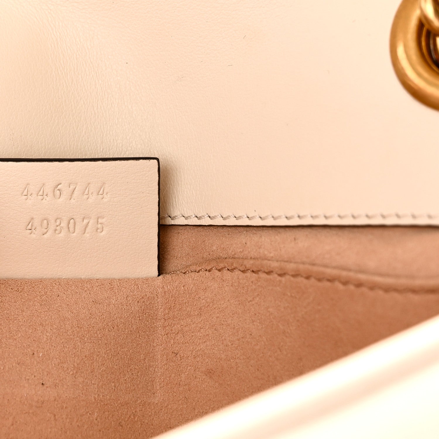 Gucci Calfskin Matelasse Mini GG Marmont Shoulder Bag White 7 of 10