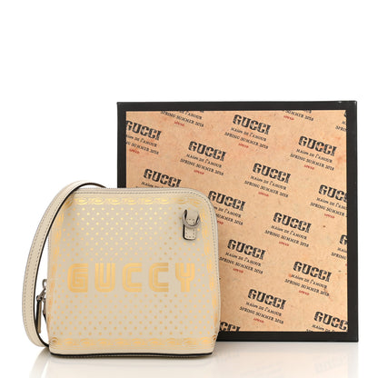 Gucci X SEGA Calfskin GUCCY Stars Mini Dome Shoulder Bag Mystic White Gold 13 of 13