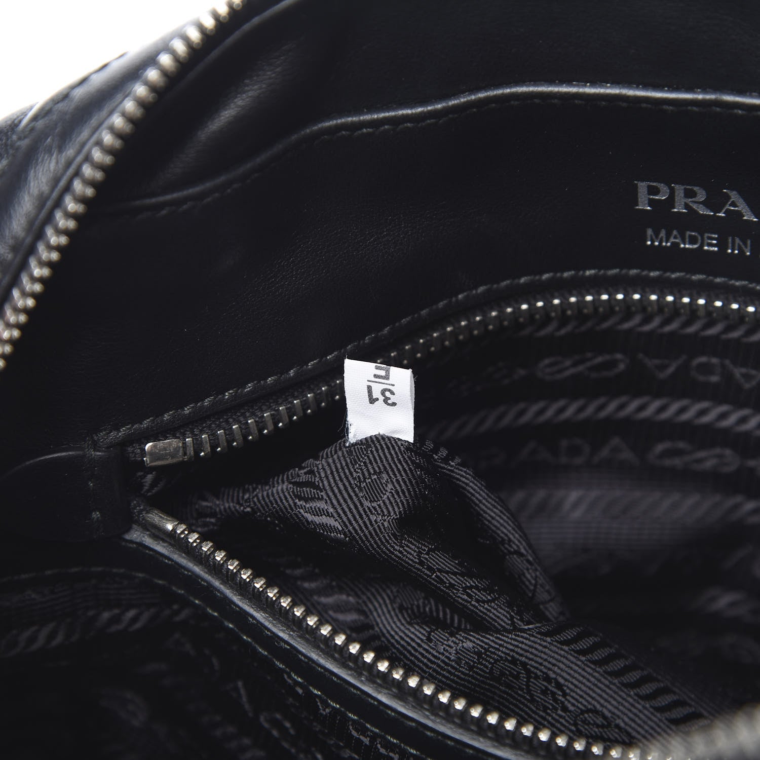 Prada Soft Calfskin Impunture Diagramme Top Handle Crossbody Bag Black 7 of 11