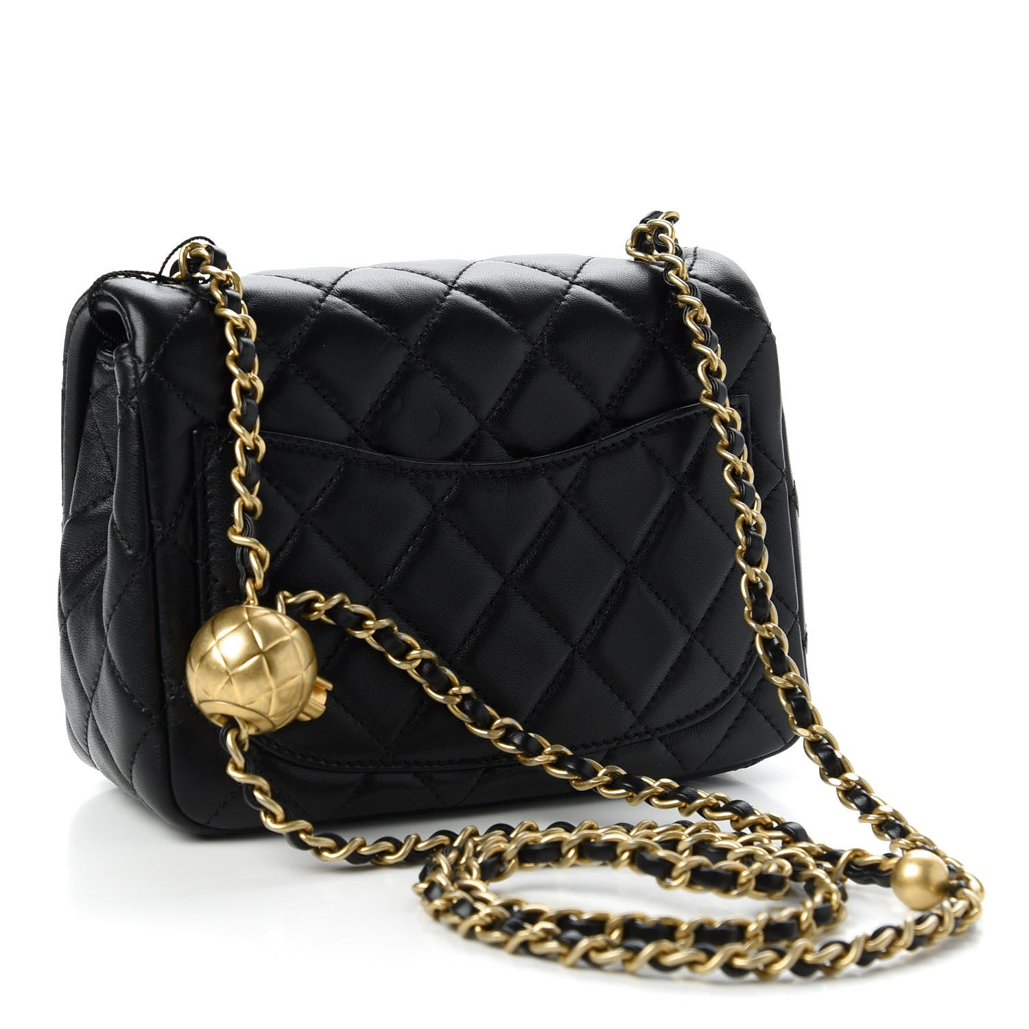 Chanel Lambskin Quilted Mini Pearl Crush Flap Black 3 of 10
