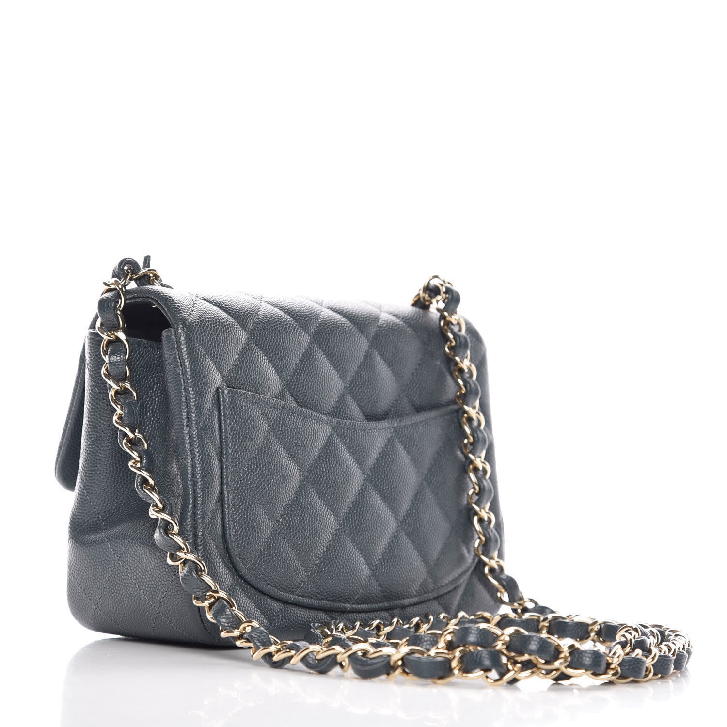 Chanel Caviar Quilted Mini Square Flap Dark Grey 3 of 9