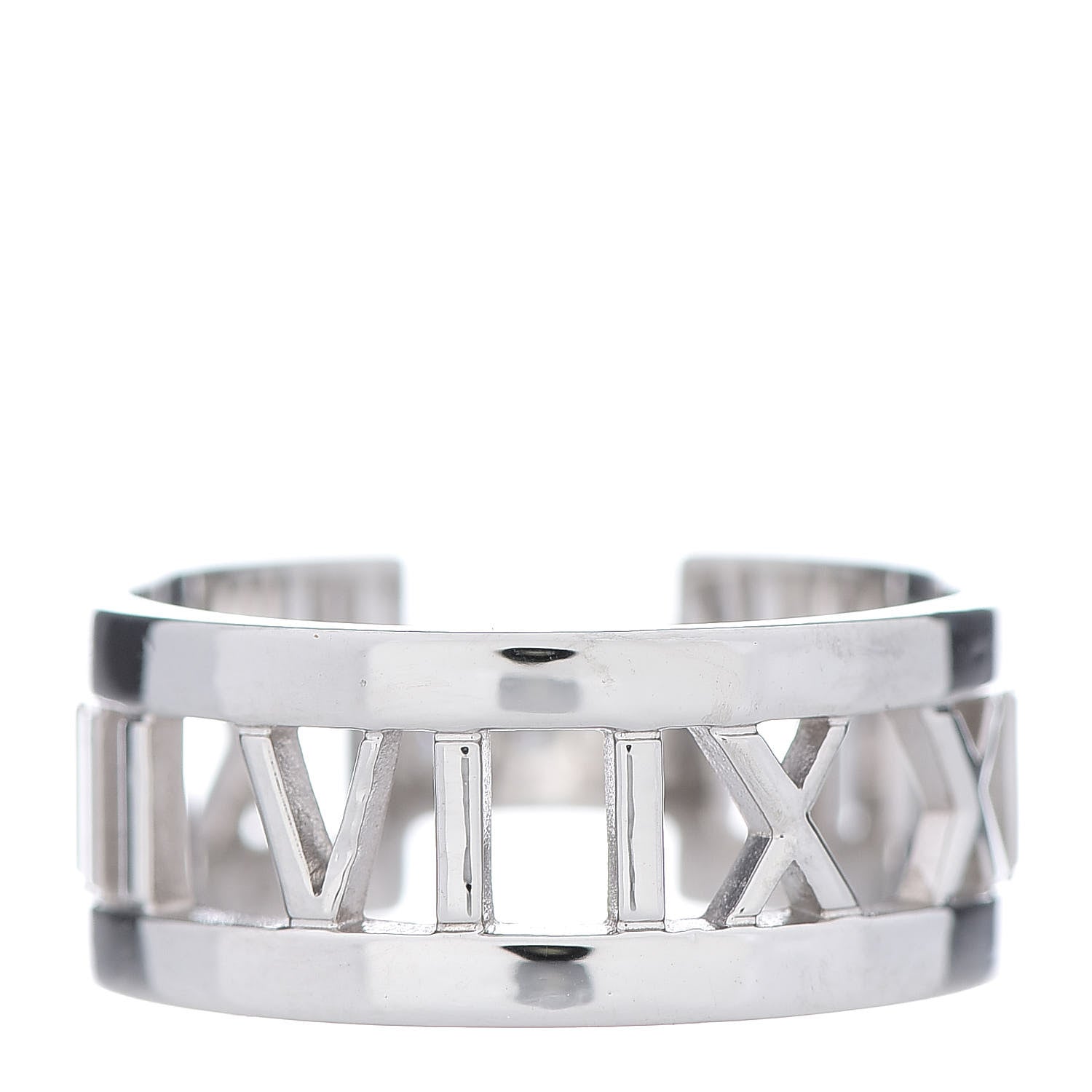Tiffany 18K White Gold Diamond Open Atlas Ring 55 7.25 3 of 6