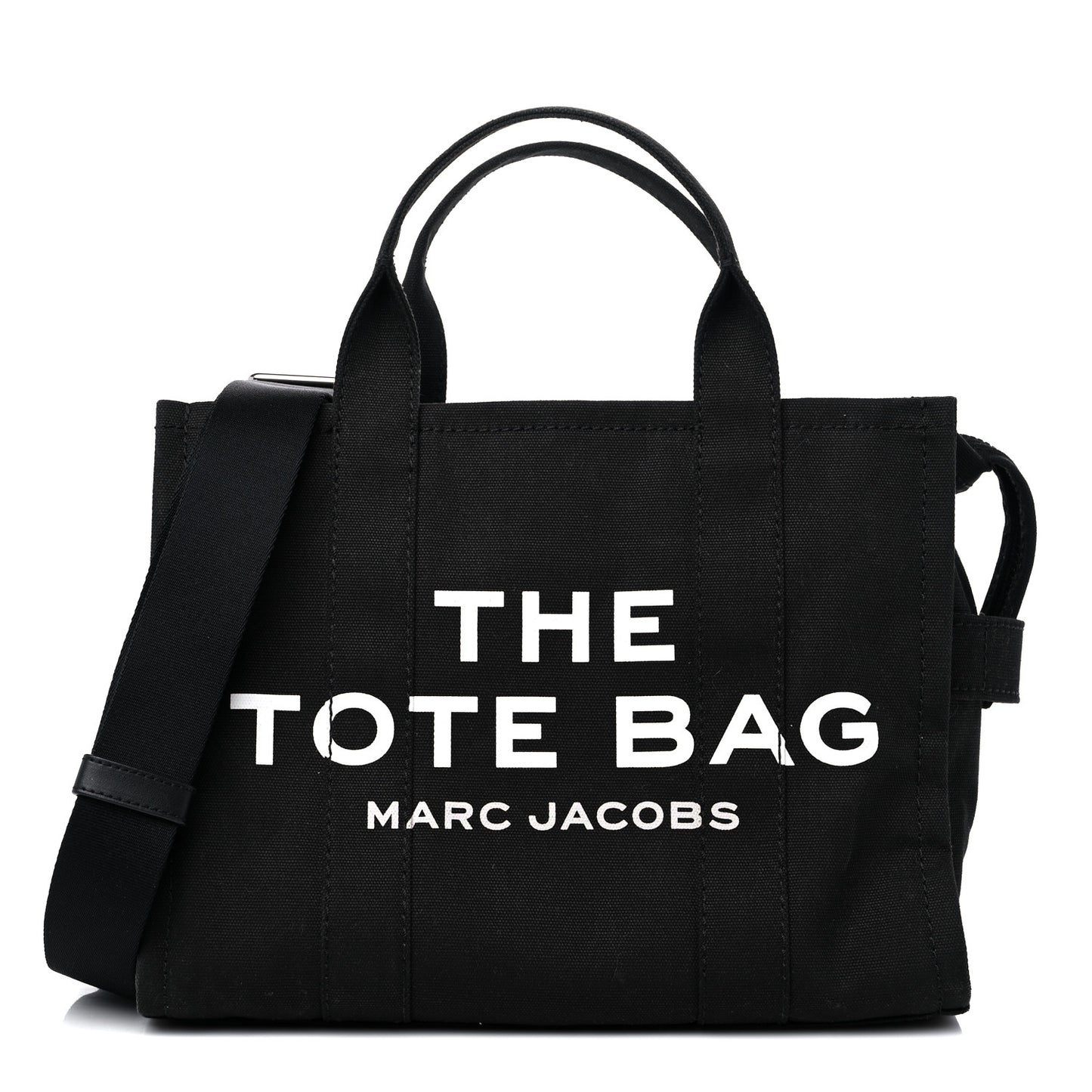 Cotton Canvas Small The Traveler Tote Bag Black