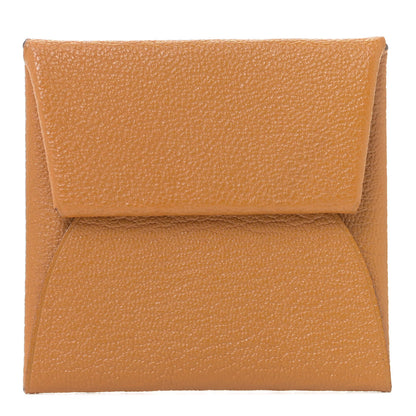 Hermes Chevre Mysore Bastia Verso Coin Purse Caramel Rose Shocking 1 of 11