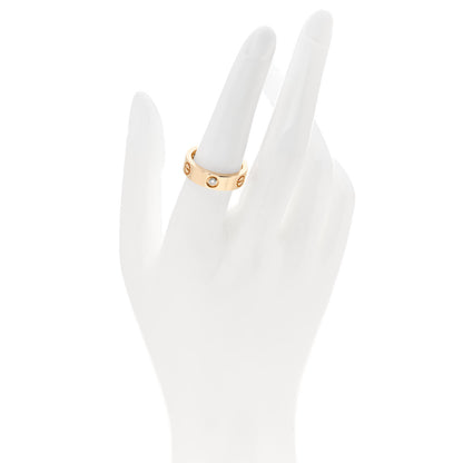Cartier 18K Yellow Gold 3 Diamond 5.5mm LOVE Ring 55 7.25 2 of 4