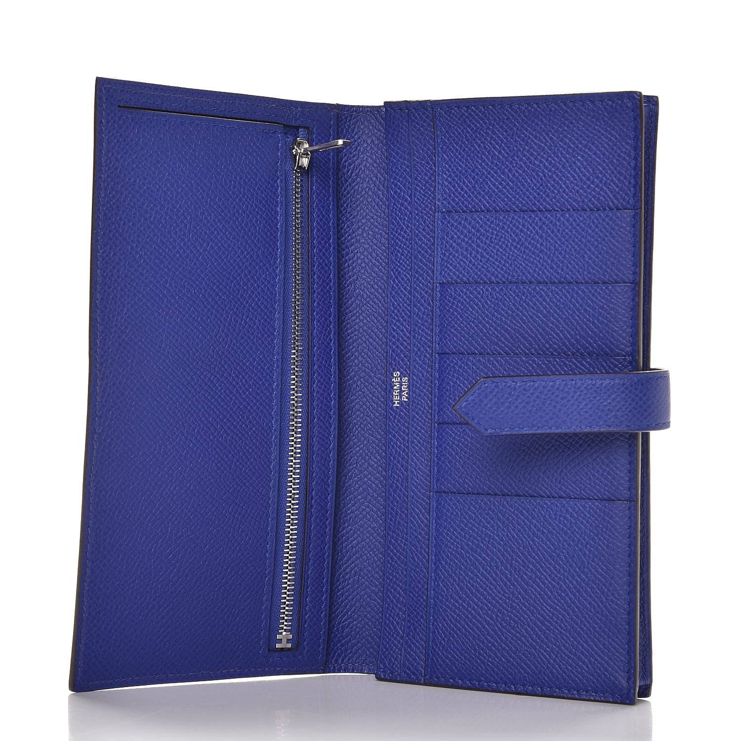 Hermes Epsom Bearn Gusset Wallet Bleu Electrique 5 of 8