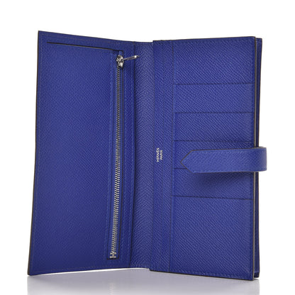Hermes Epsom Bearn Gusset Wallet Bleu Electrique 5 of 8