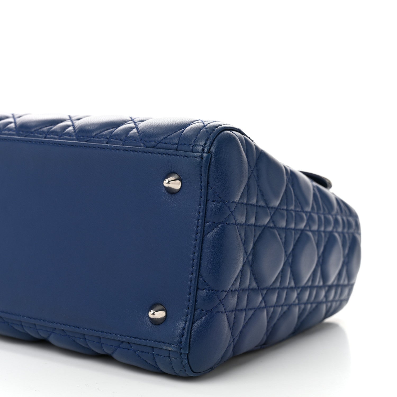 Christian Dior Lambskin Cannage Medium Lady Dior Blue 10 of 10