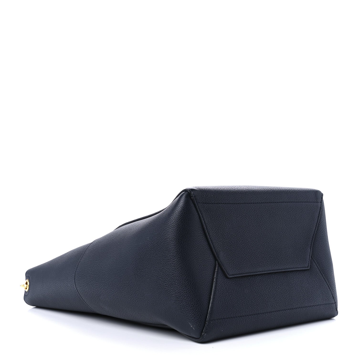 Celine Soft Grained Calfskin Sangle Bucket Bag Navy Blue 3 of 10