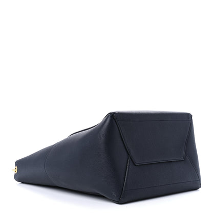 Celine Soft Grained Calfskin Sangle Bucket Bag Navy Blue 3 of 10