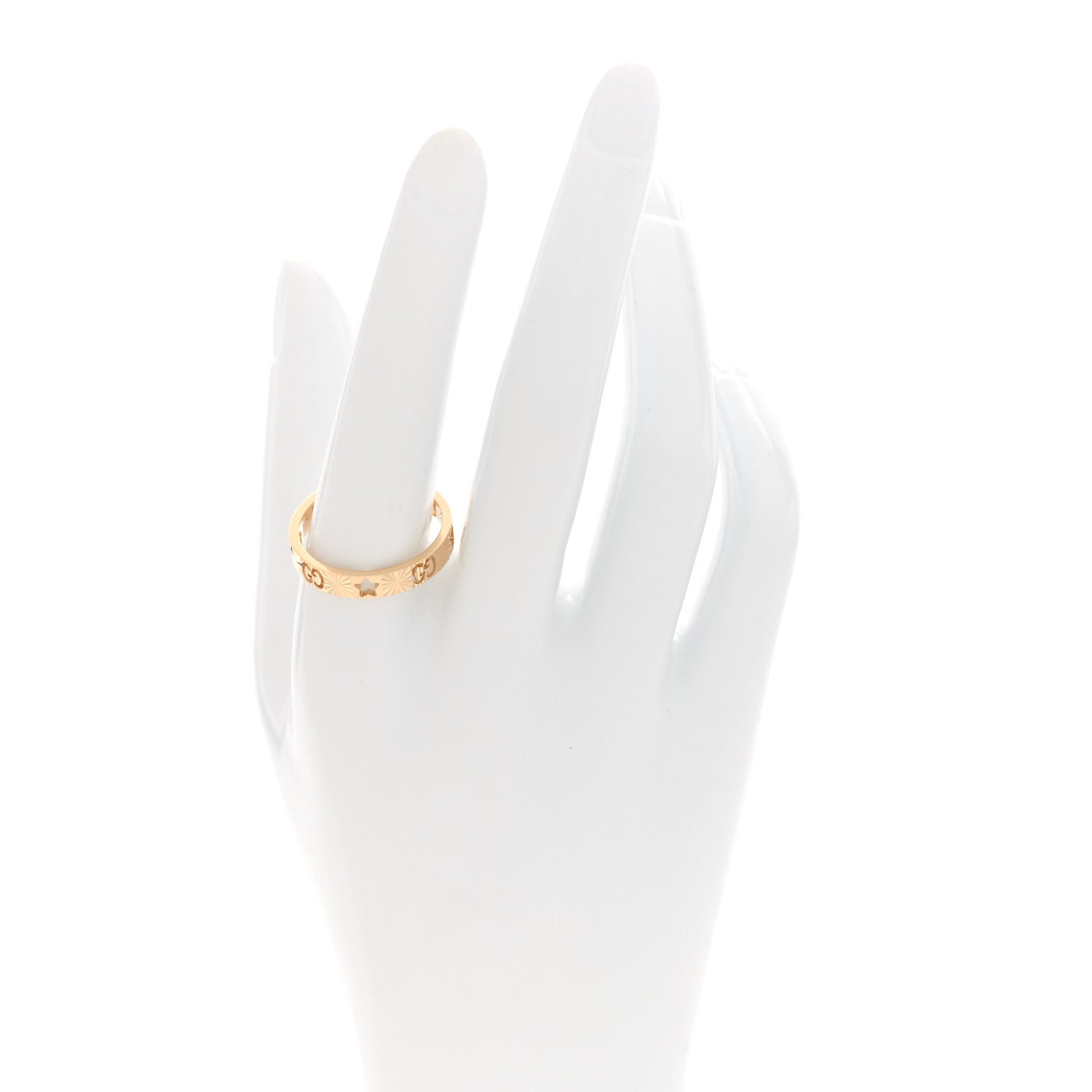 Gucci 18K Yellow Gold Icon Stars Band Ring 62 10 2 of 4